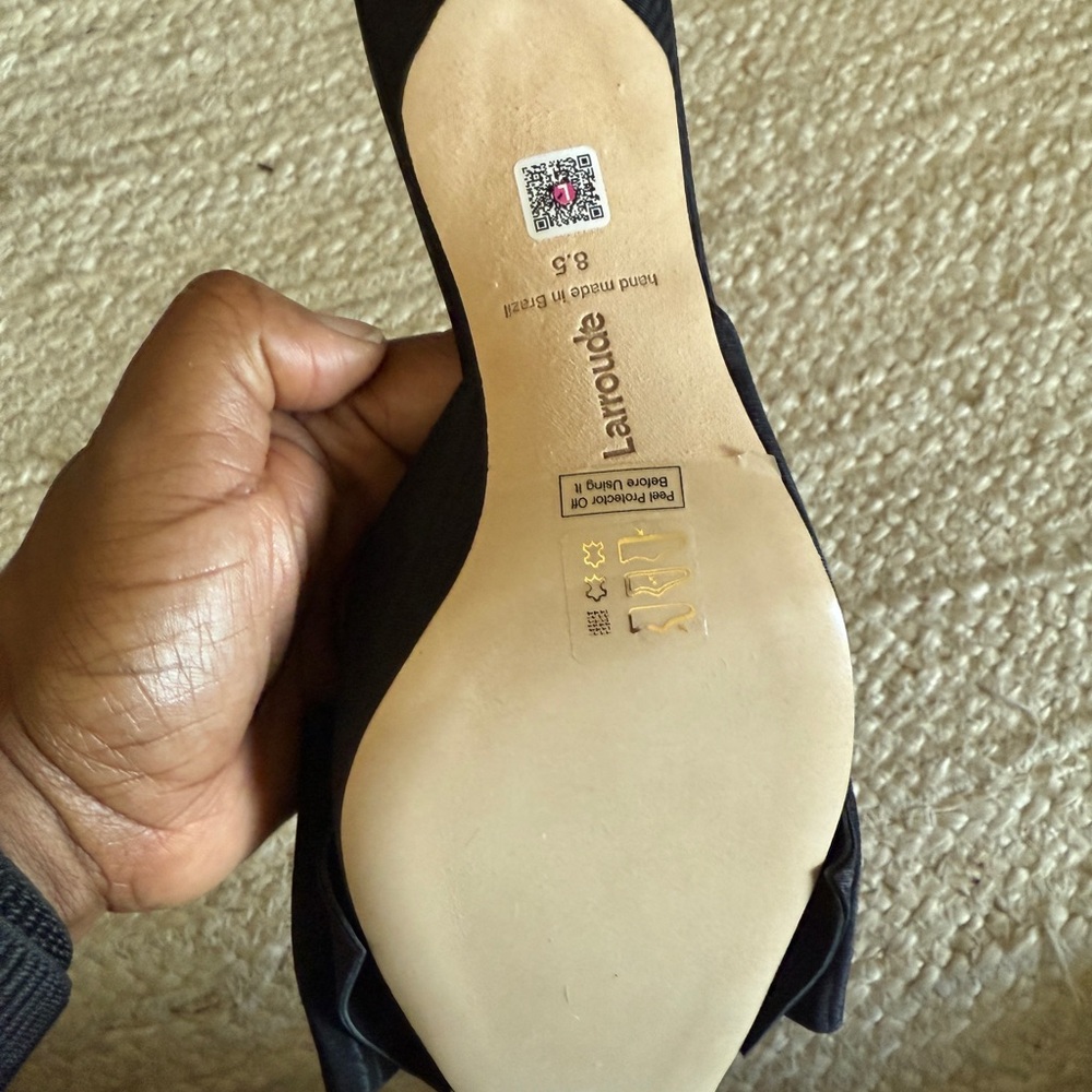 Larroude Black Elegant Mini Elle Mules - Picture 4 of 6